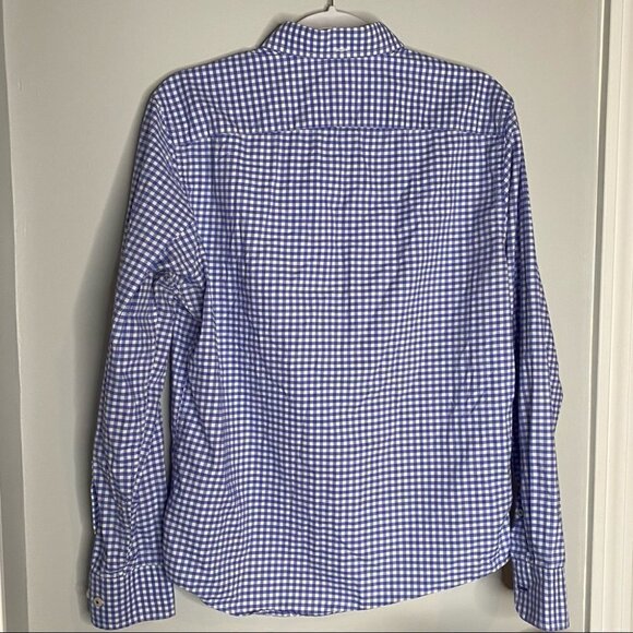 Untuckit Blue White Check Brachetto Button Down Shirt - Picture 4 of 6